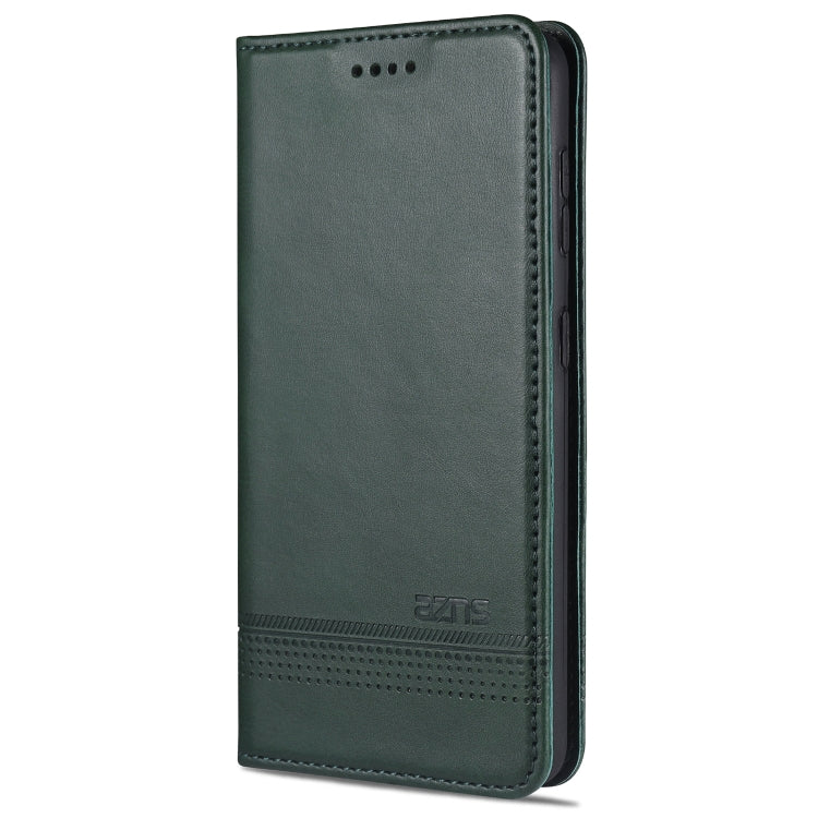 For Samsung Galaxy S21 5G AZNS Magnetic Calf Texture Horizontal Flip Leather Case with Card Slots & Holder & Wallet