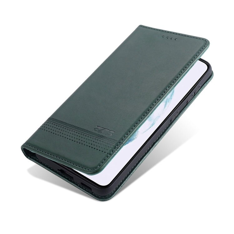 For Samsung Galaxy S21 5G AZNS Magnetic Calf Texture Horizontal Flip Leather Case with Card Slots & Holder & Wallet