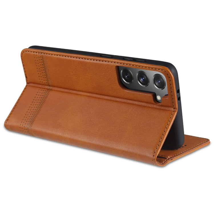 For Samsung Galaxy S21 5G AZNS Magnetic Calf Texture Horizontal Flip Leather Case with Card Slots & Holder & Wallet