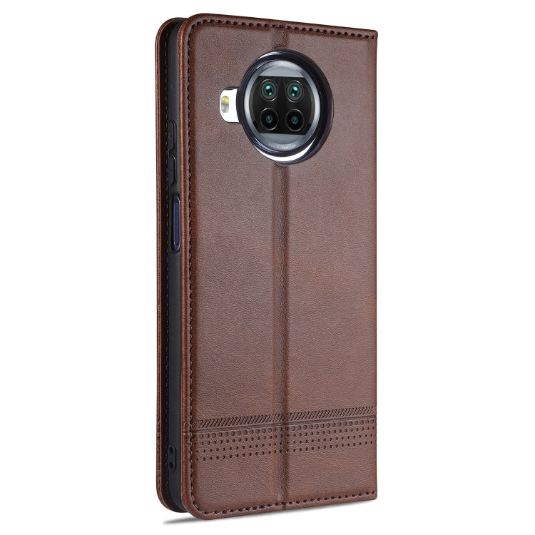 For Xiaomi Mi 10T Lite 5G AZNS Magnetic Calf Texture Horizontal Flip Leather Case with Card Slots & Holder & Wallet