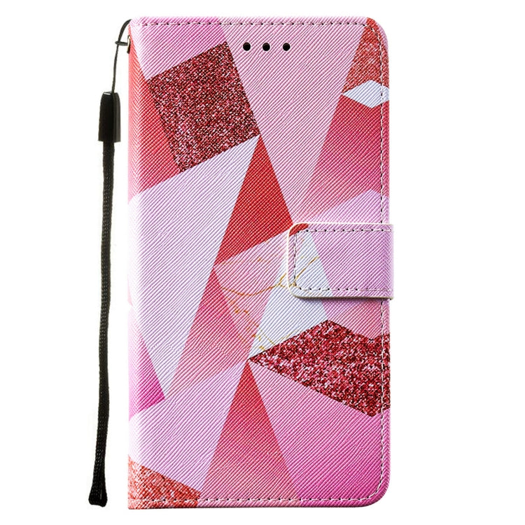 For Motorola Moto E7 Cross Texture Painting Pattern Horizontal Flip Leather Case with Holder & Card Slots & Wallet & Lanyard