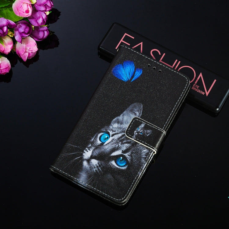 For Motorola Moto E7 Cross Texture Painting Pattern Horizontal Flip Leather Case with Holder & Card Slots & Wallet & Lanyard