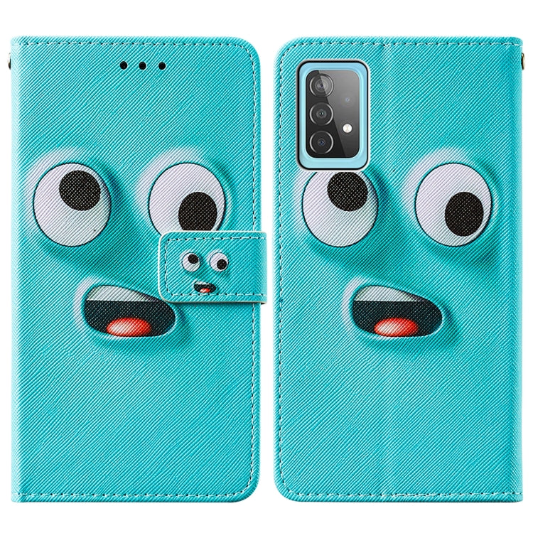 For Samsung Galaxy A52 5G / 4G Cross Texture Painting Pattern Horizontal Flip Leather Case with Holder & Card Slots & Wallet & Lanyard