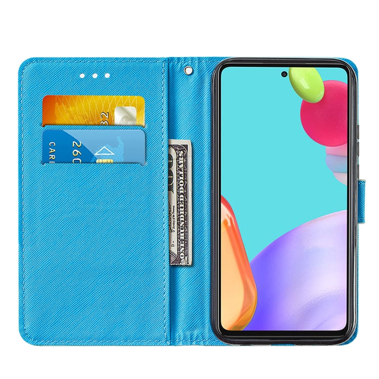 For Samsung Galaxy A52 5G / 4G Cross Texture Painting Pattern Horizontal Flip Leather Case with Holder & Card Slots & Wallet & Lanyard