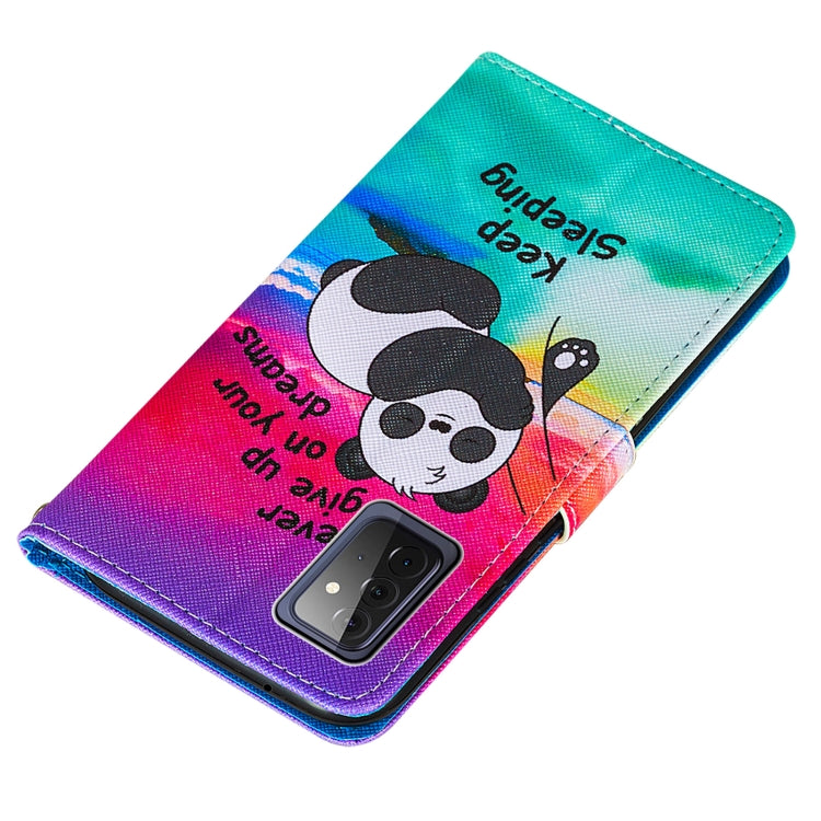 For Samsung Galaxy A72 5G / 4G Cross Texture Painting Pattern Horizontal Flip Leather Case with Holder & Card Slots & Wallet & Lanyard
