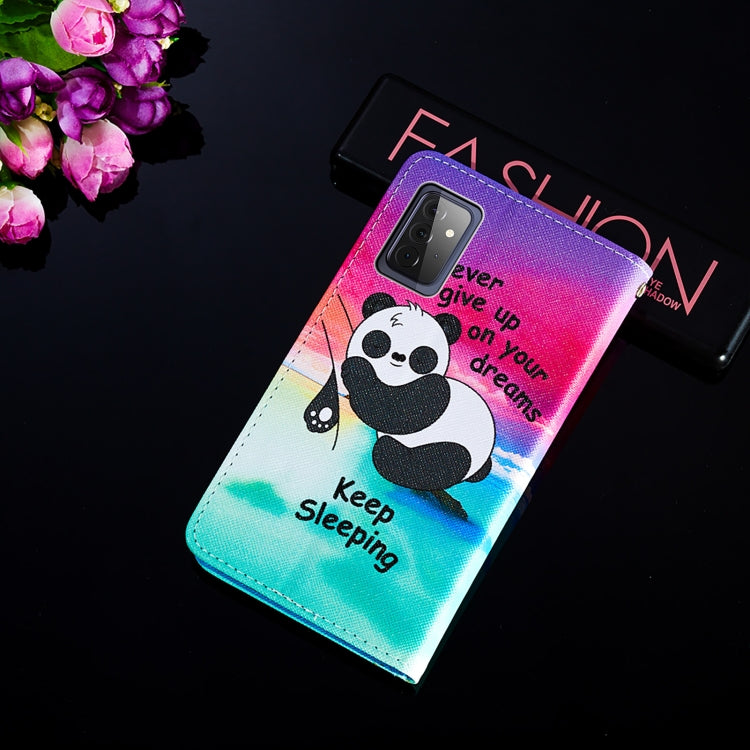 For Samsung Galaxy A72 5G / 4G Cross Texture Painting Pattern Horizontal Flip Leather Case with Holder & Card Slots & Wallet & Lanyard