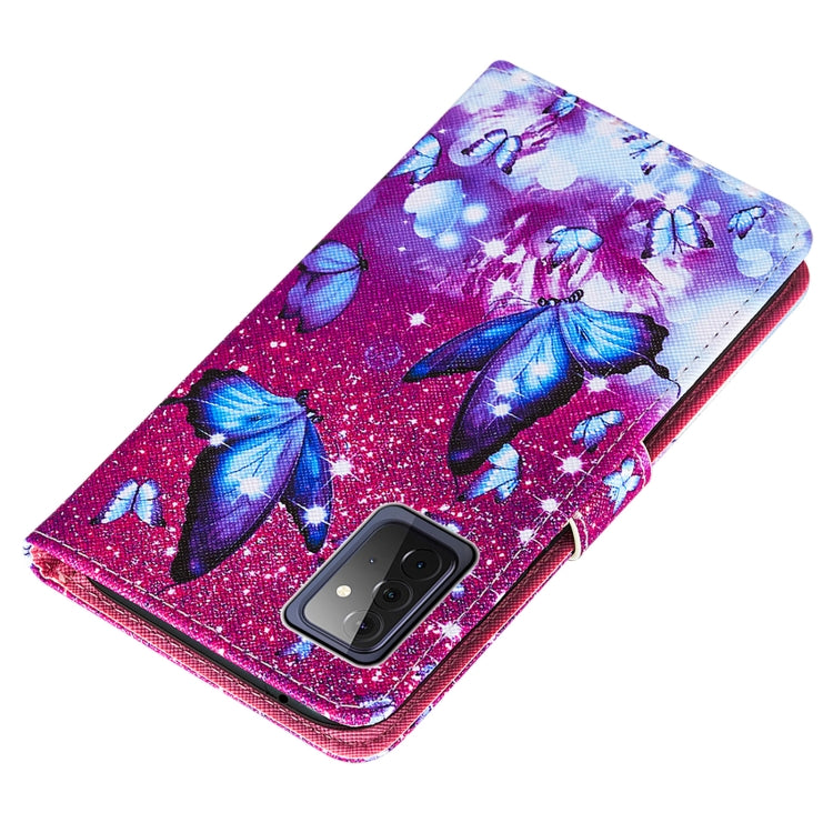 For Samsung Galaxy A72 5G / 4G Cross Texture Painting Pattern Horizontal Flip Leather Case with Holder & Card Slots & Wallet & Lanyard