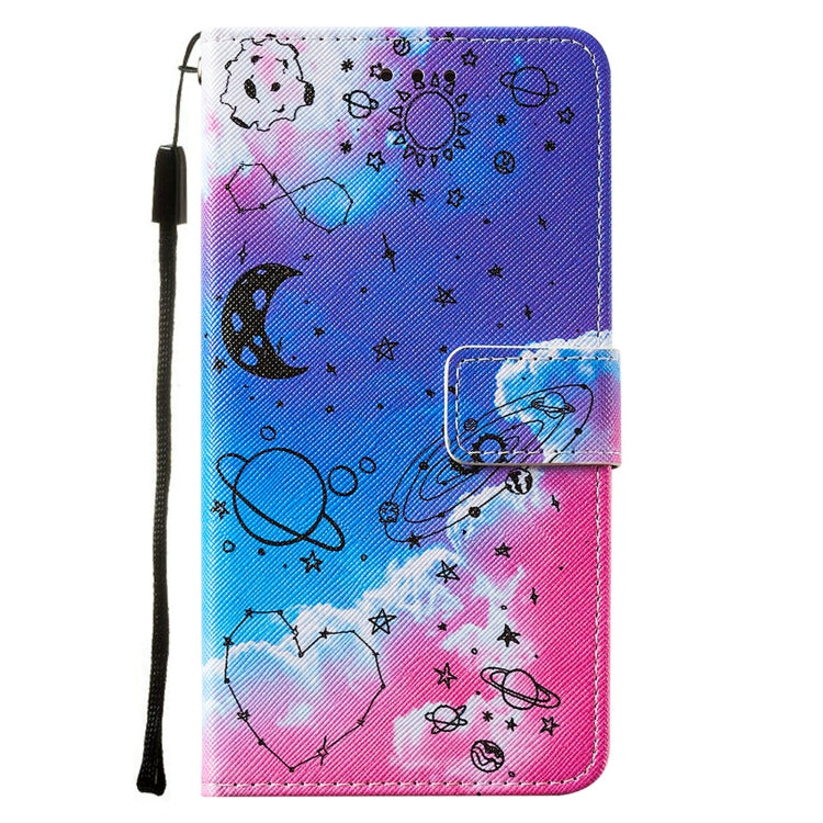 For Samsung Galaxy A72 5G / 4G Cross Texture Painting Pattern Horizontal Flip Leather Case with Holder & Card Slots & Wallet & Lanyard
