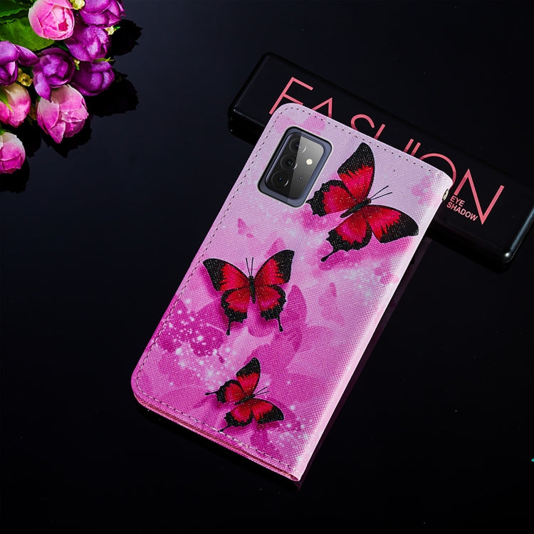 For Samsung Galaxy A72 5G / 4G Cross Texture Painting Pattern Horizontal Flip Leather Case with Holder & Card Slots & Wallet & Lanyard