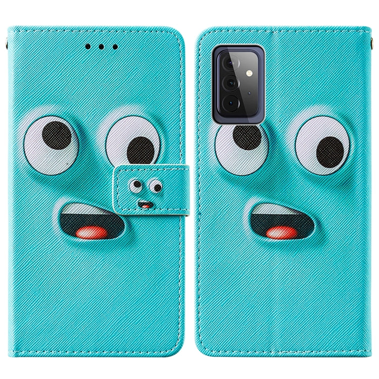 For Samsung Galaxy A72 5G / 4G Cross Texture Painting Pattern Horizontal Flip Leather Case with Holder & Card Slots & Wallet & Lanyard