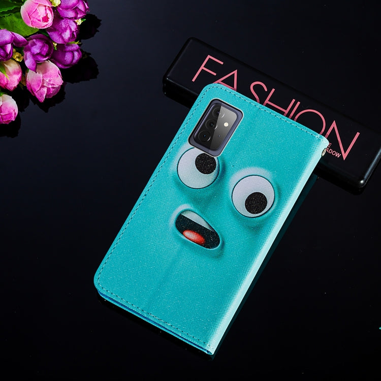 For Samsung Galaxy A72 5G / 4G Cross Texture Painting Pattern Horizontal Flip Leather Case with Holder & Card Slots & Wallet & Lanyard