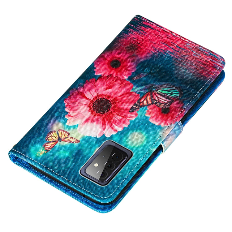 For Samsung Galaxy A72 5G / 4G Cross Texture Painting Pattern Horizontal Flip Leather Case with Holder & Card Slots & Wallet & Lanyard