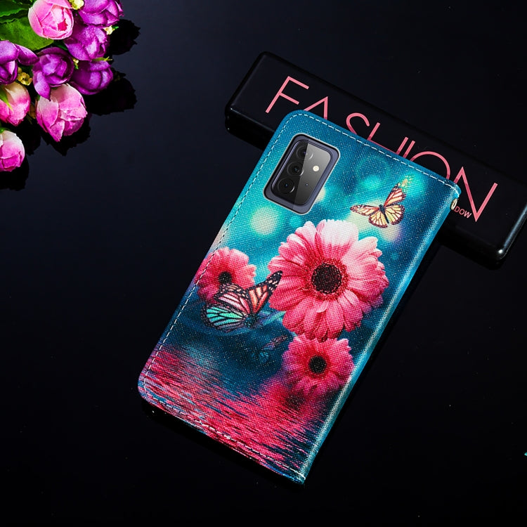 For Samsung Galaxy A72 5G / 4G Cross Texture Painting Pattern Horizontal Flip Leather Case with Holder & Card Slots & Wallet & Lanyard