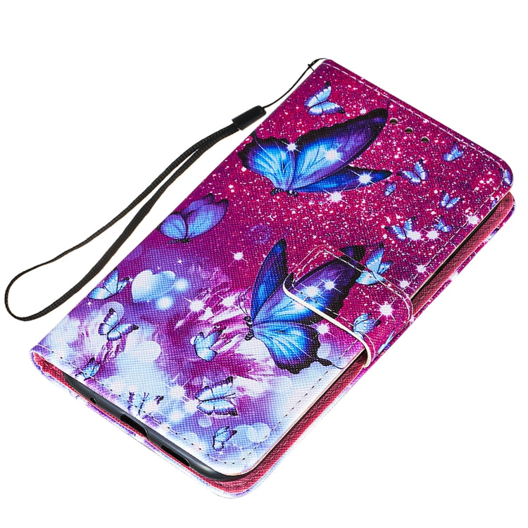 For Xiaomi Poco M3 Cross Texture Painting Pattern Horizontal Flip Leather Case with Holder & Card Slots & Wallet & Lanyard