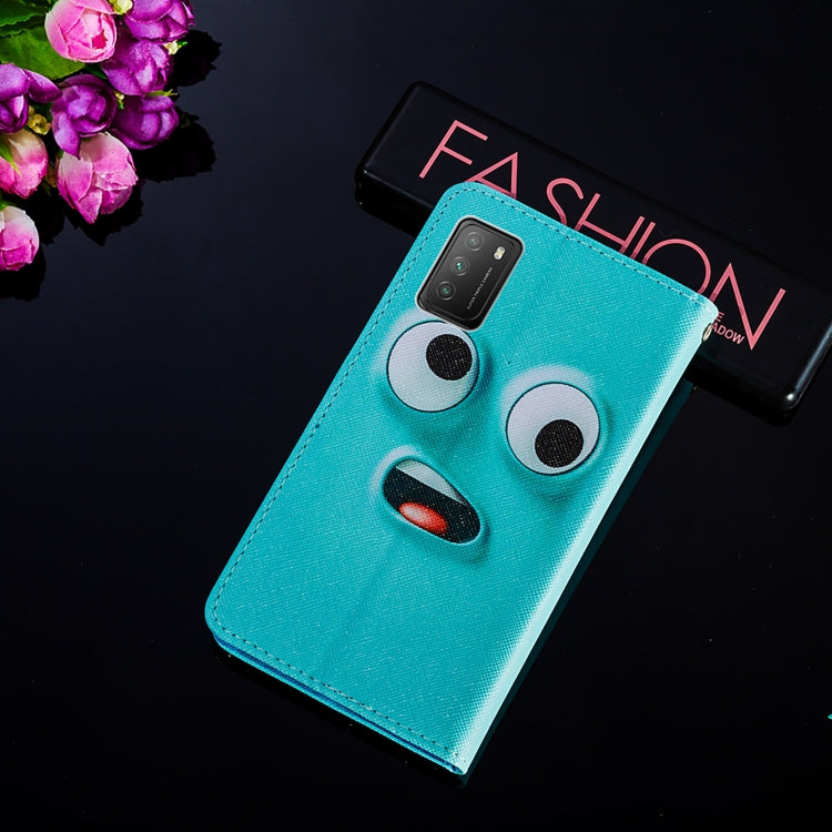 For Xiaomi Poco M3 Cross Texture Painting Pattern Horizontal Flip Leather Case with Holder & Card Slots & Wallet & Lanyard