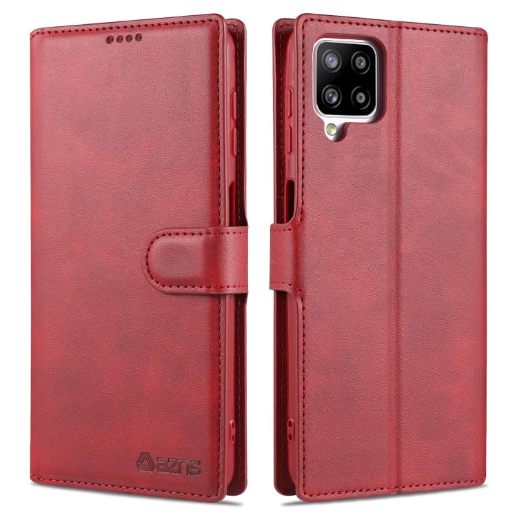 For Samsung Galaxy A12 AZNS Calf Texture Horizontal Flip Leather Case with Holder & Card Slots & Wallet & Photo Frame