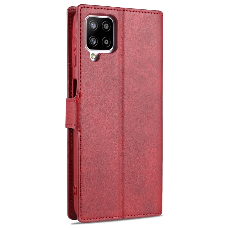 For Samsung Galaxy A12 AZNS Calf Texture Horizontal Flip Leather Case with Holder & Card Slots & Wallet & Photo Frame