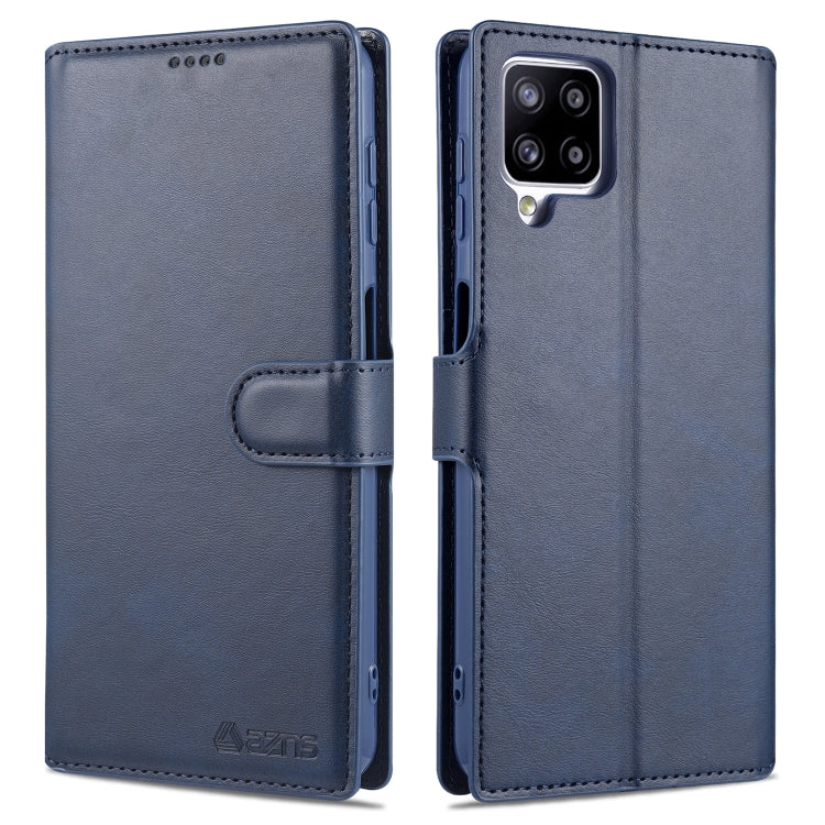 For Samsung Galaxy A12 AZNS Calf Texture Horizontal Flip Leather Case with Holder & Card Slots & Wallet & Photo Frame