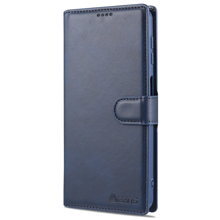 For Samsung Galaxy A12 AZNS Calf Texture Horizontal Flip Leather Case with Holder & Card Slots & Wallet & Photo Frame
