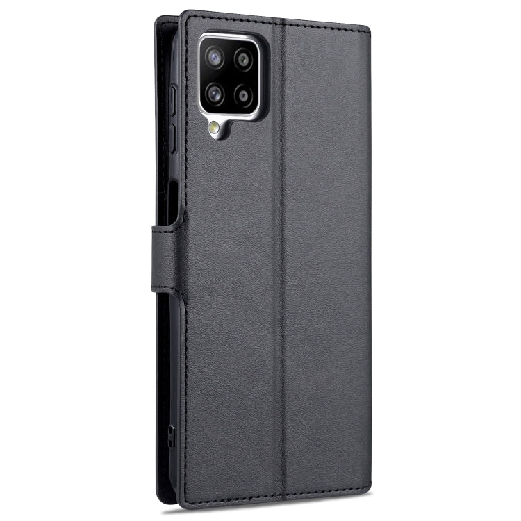 For Samsung Galaxy A12 AZNS Calf Texture Horizontal Flip Leather Case with Holder & Card Slots & Wallet & Photo Frame