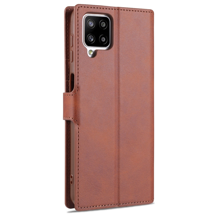 For Samsung Galaxy A12 AZNS Calf Texture Horizontal Flip Leather Case with Holder & Card Slots & Wallet & Photo Frame