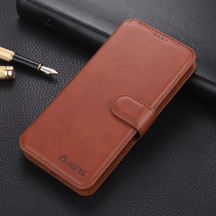 For Samsung Galaxy A12 AZNS Calf Texture Horizontal Flip Leather Case with Holder & Card Slots & Wallet & Photo Frame