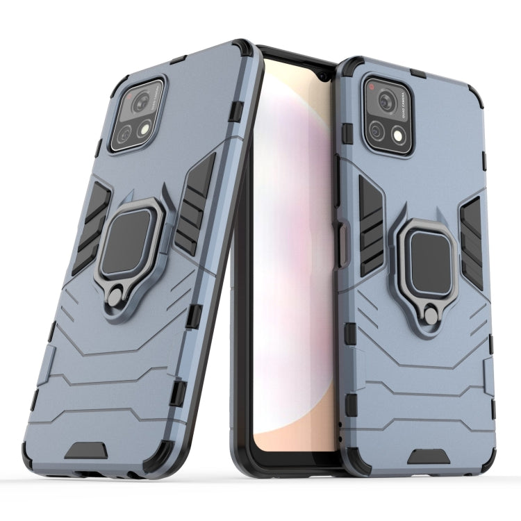 For vivo Y52s 5G PC + TPU Shockproof Protective Case with Magnetic Ring Holder