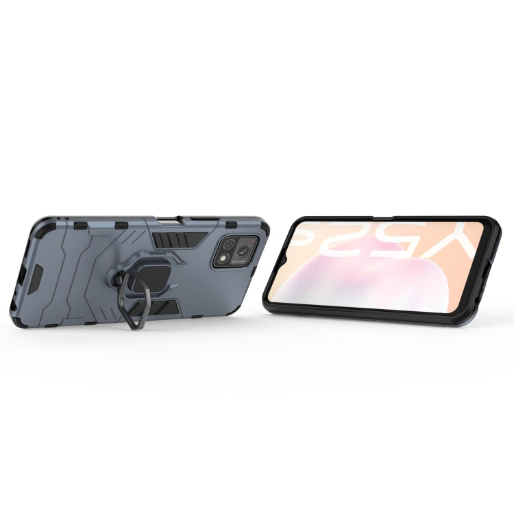 For vivo Y52s 5G PC + TPU Shockproof Protective Case with Magnetic Ring Holder