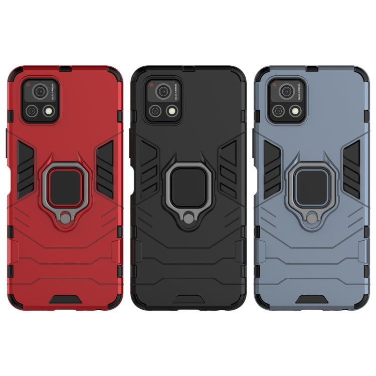 For vivo Y52s 5G PC + TPU Shockproof Protective Case with Magnetic Ring Holder