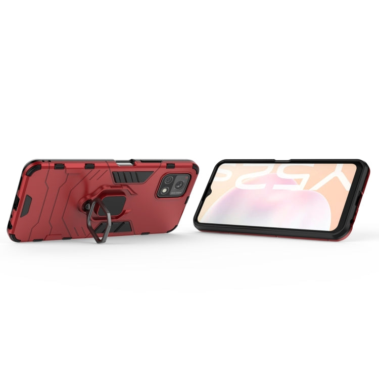 For vivo Y52s 5G PC + TPU Shockproof Protective Case with Magnetic Ring Holder