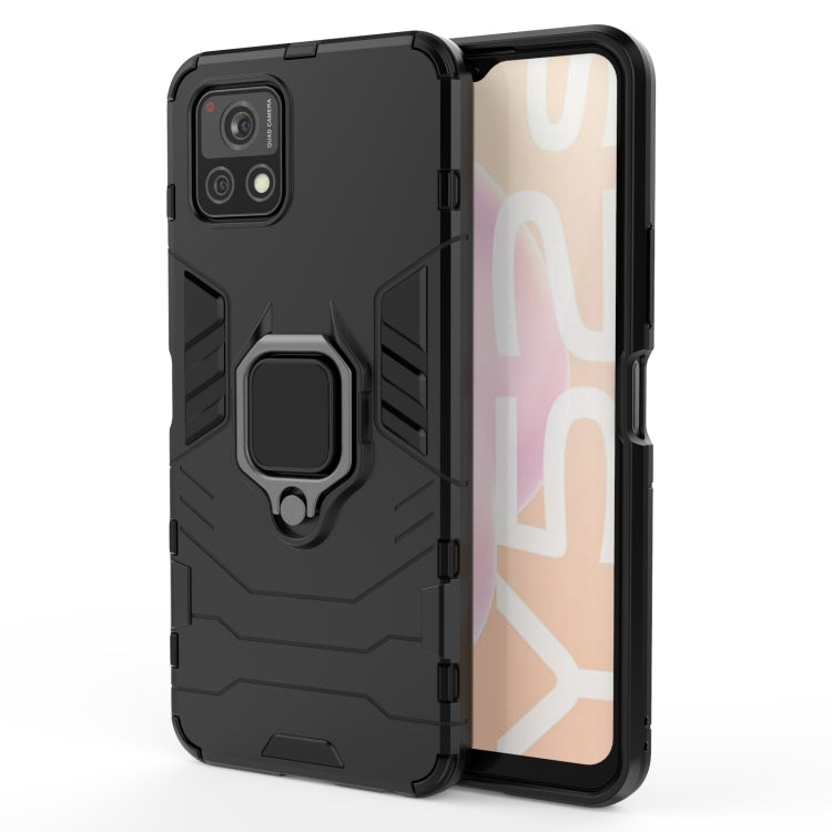 For vivo Y52s 5G PC + TPU Shockproof Protective Case with Magnetic Ring Holder