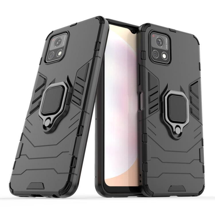 For vivo Y52s 5G PC + TPU Shockproof Protective Case with Magnetic Ring Holder