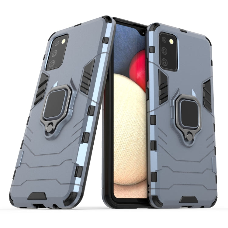 For Samsung Galaxy A02s(EU Edition) PC + TPU Shockproof Protective Case with Magnetic Ring Holder