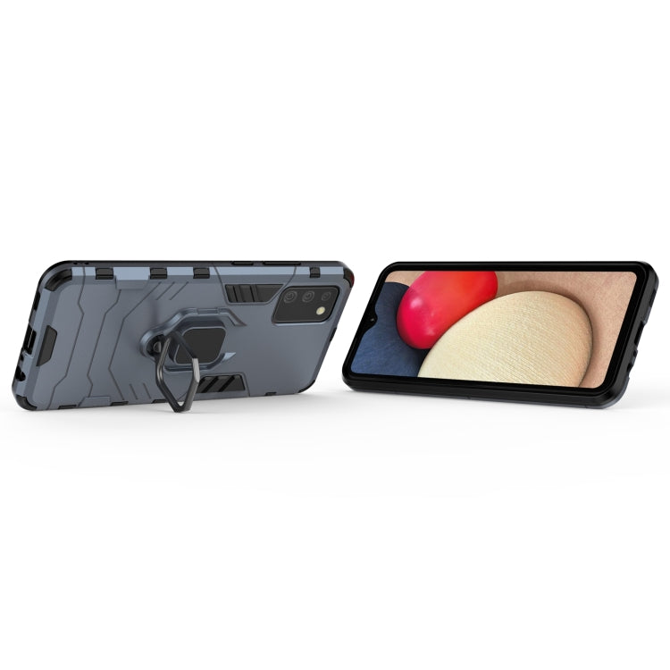 For Samsung Galaxy A02s(EU Edition) PC + TPU Shockproof Protective Case with Magnetic Ring Holder