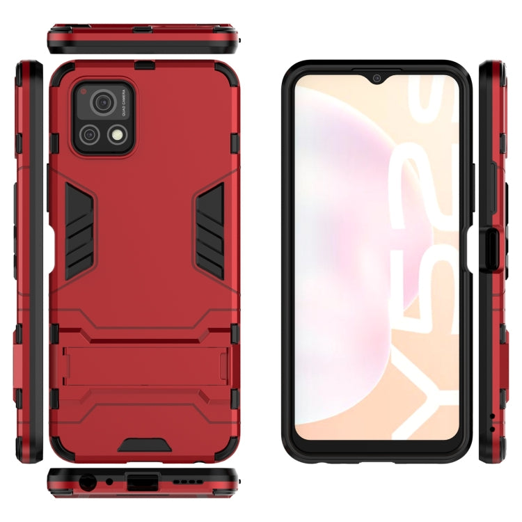 For vivo Y52s 5G PC + TPU Shockproof Protective Case with Holder