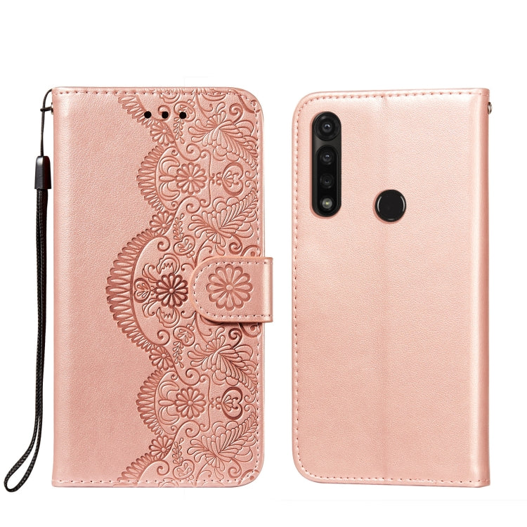 For Motorola Moto G Power Flower Vine Embossing Pattern Horizontal Flip Leather Case with Card Slot & Holder & Wallet & Lanyard