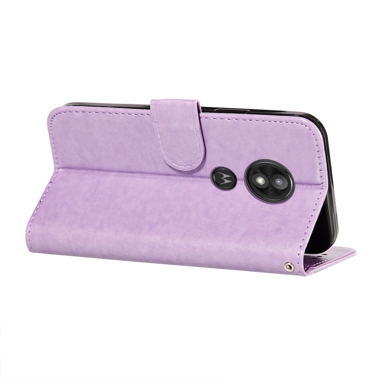 For Motorola Moto E5 Play Go(EU Version) Flower Vine Embossing Pattern Horizontal Flip Leather Case with Card Slot & Holder & Wallet & Lanyard