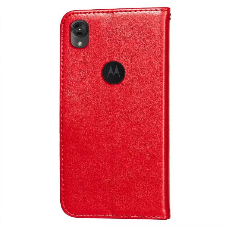 For Motorola Moto E6 Flower Vine Embossing Pattern Horizontal Flip Leather Case with Card Slot & Holder & Wallet & Lanyard