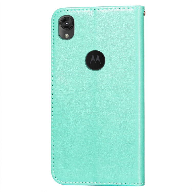 For Motorola Moto E6 Flower Vine Embossing Pattern Horizontal Flip Leather Case with Card Slot & Holder & Wallet & Lanyard