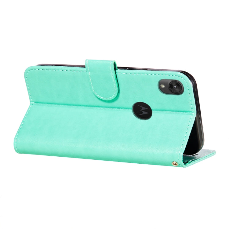 For Motorola Moto E6 Flower Vine Embossing Pattern Horizontal Flip Leather Case with Card Slot & Holder & Wallet & Lanyard