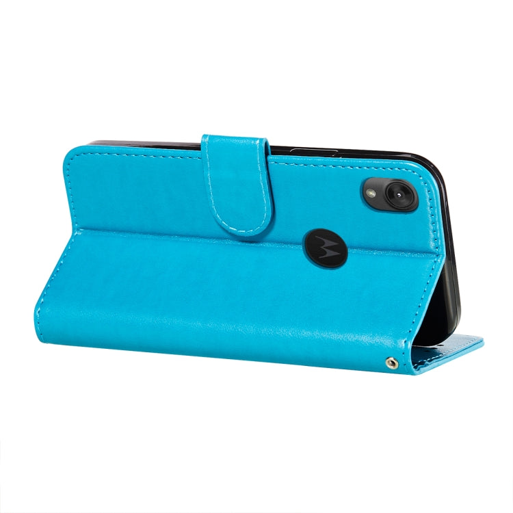 For Motorola Moto E6 Flower Vine Embossing Pattern Horizontal Flip Leather Case with Card Slot & Holder & Wallet & Lanyard