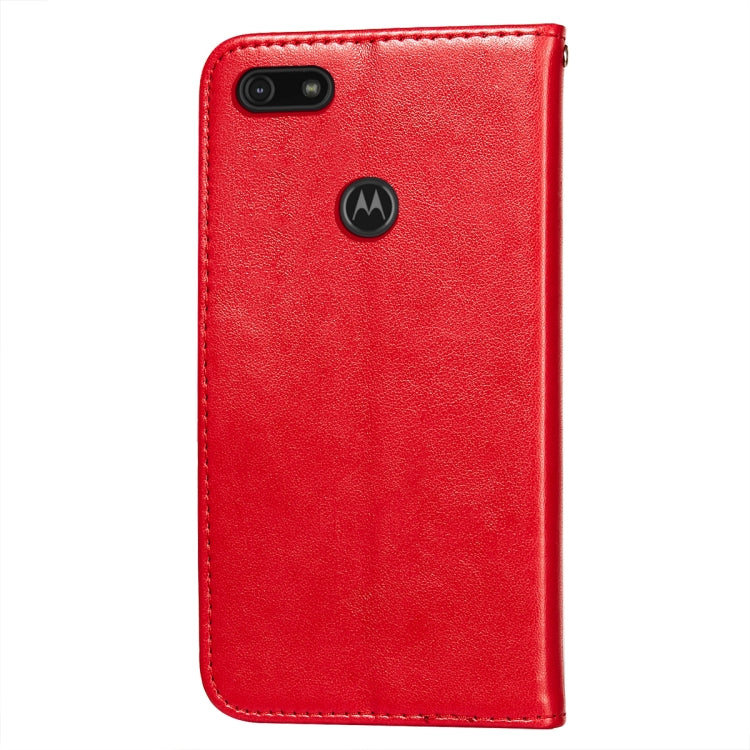 For Motorola Moto E6 Play Flower Vine Embossing Pattern Horizontal Flip Leather Case with Card Slot & Holder & Wallet & Lanyard