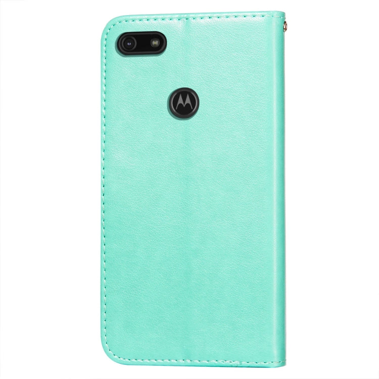 For Motorola Moto E6 Play Flower Vine Embossing Pattern Horizontal Flip Leather Case with Card Slot & Holder & Wallet & Lanyard