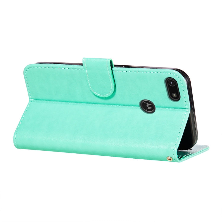 For Motorola Moto E6 Play Flower Vine Embossing Pattern Horizontal Flip Leather Case with Card Slot & Holder & Wallet & Lanyard