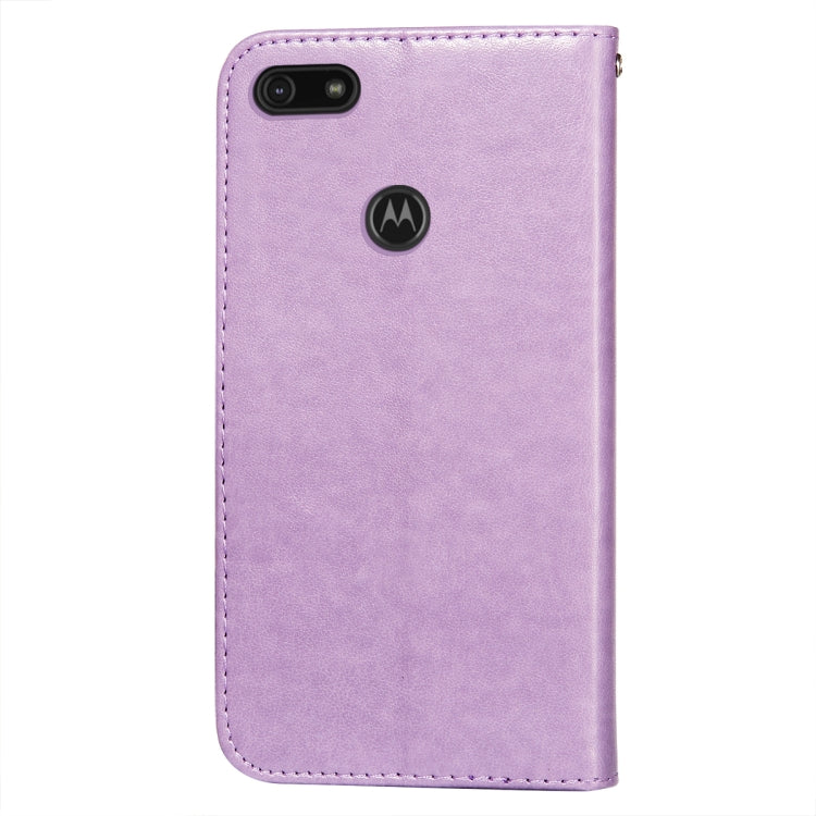 For Motorola Moto E6 Play Flower Vine Embossing Pattern Horizontal Flip Leather Case with Card Slot & Holder & Wallet & Lanyard