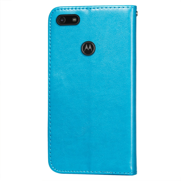 For Motorola Moto E6 Play Flower Vine Embossing Pattern Horizontal Flip Leather Case with Card Slot & Holder & Wallet & Lanyard