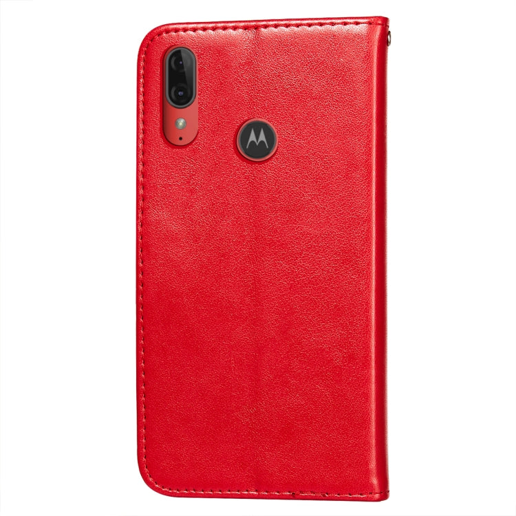For Motorola Moto E6 Plus Flower Vine Embossing Pattern Horizontal Flip Leather Case with Card Slot & Holder & Wallet & Lanyard