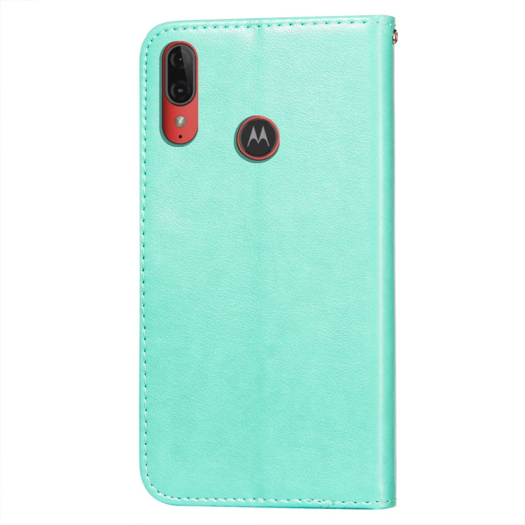 For Motorola Moto E6 Plus Flower Vine Embossing Pattern Horizontal Flip Leather Case with Card Slot & Holder & Wallet & Lanyard