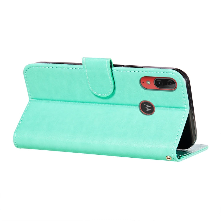 For Motorola Moto E6 Plus Flower Vine Embossing Pattern Horizontal Flip Leather Case with Card Slot & Holder & Wallet & Lanyard