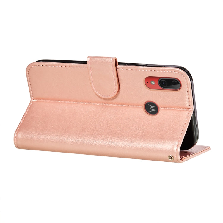 For Motorola Moto E6 Plus Flower Vine Embossing Pattern Horizontal Flip Leather Case with Card Slot & Holder & Wallet & Lanyard